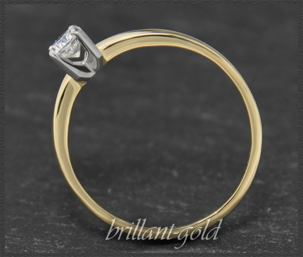 Diamant Ring 585 Gold; 0,31ct, Si2; DGI Zertifikat