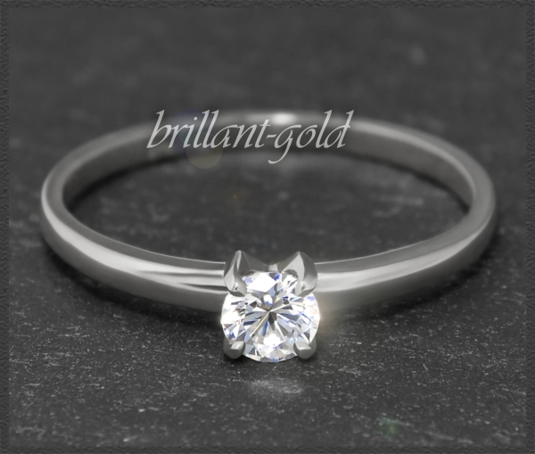 Brillant Ring mit 0,38ct in River D, Si3; 585 Gold