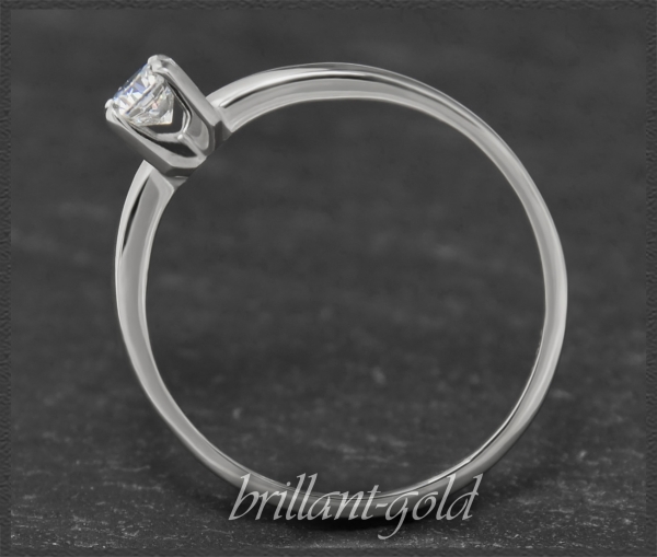 Brillant Ring mit 0,38ct in River D, Si3; 585 Gold