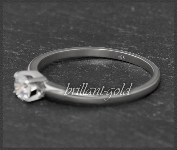 Brillant Ring mit 0,38ct in River D, Si3; 585 Gold