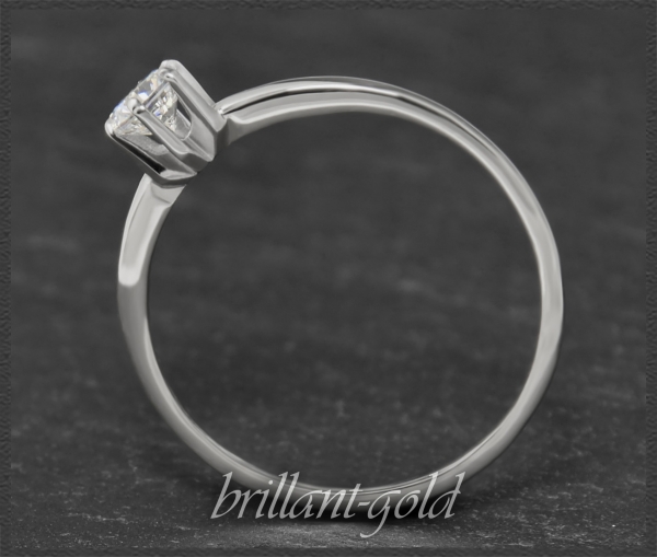 Brillant Ring in 585 Gold; 0,34ct, River E & VVS2