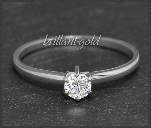 Brillant 585 Gold Ring 0,41ct, Si1; DGI Zertifikat