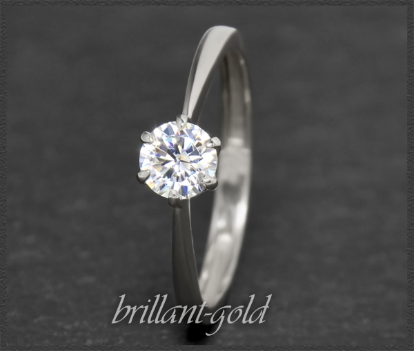 Brillant 585 Weißgold Ring; 0,55ct; Wesselton, Si1