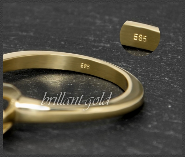 585 Gold Brillant Ring 0,93ct, Si1; Solitärring