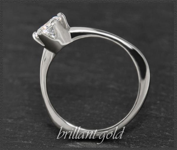 Brillant 585 Weißgold Ring, 0,99ct, Si1-2