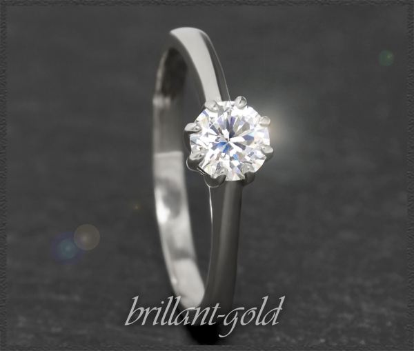 Brillant Ring aus 585 Weißgold; 0,53ct, VS2