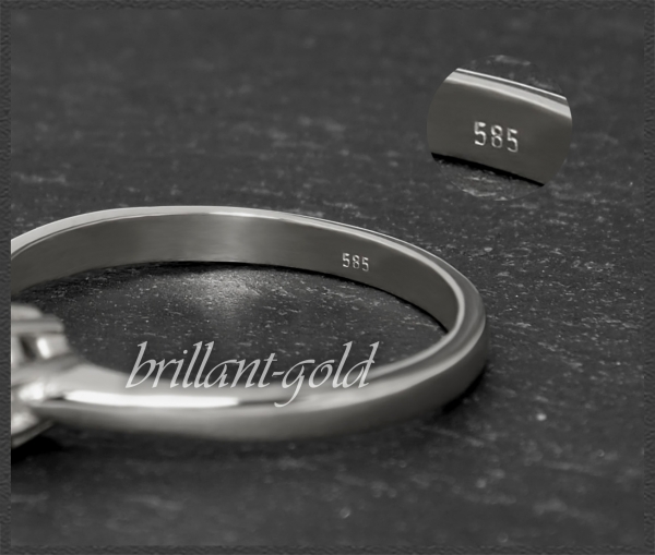 Brillant 585 Gold Ring; 0,53ct, River D, VS2
