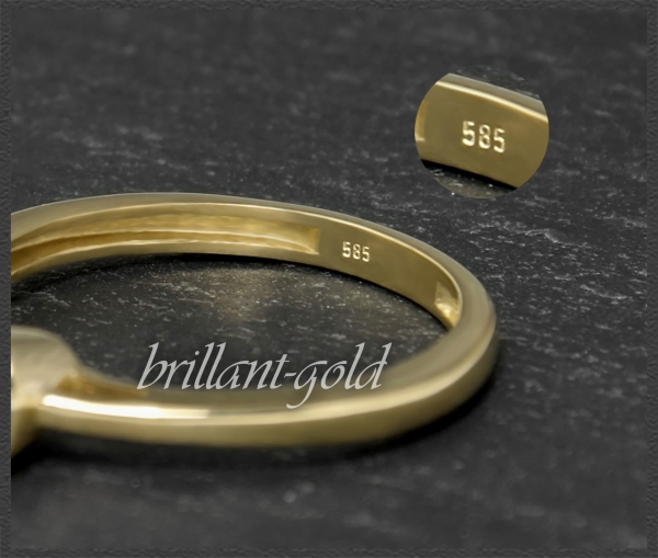 Brillant Ring 585 Gold; 0,25ct Top Wesselton, Si1