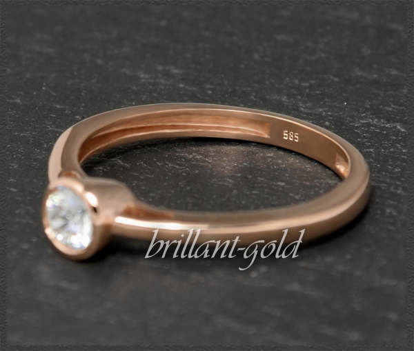 Brillant 585 Gold Ring 0,36ct, Top Wesselton