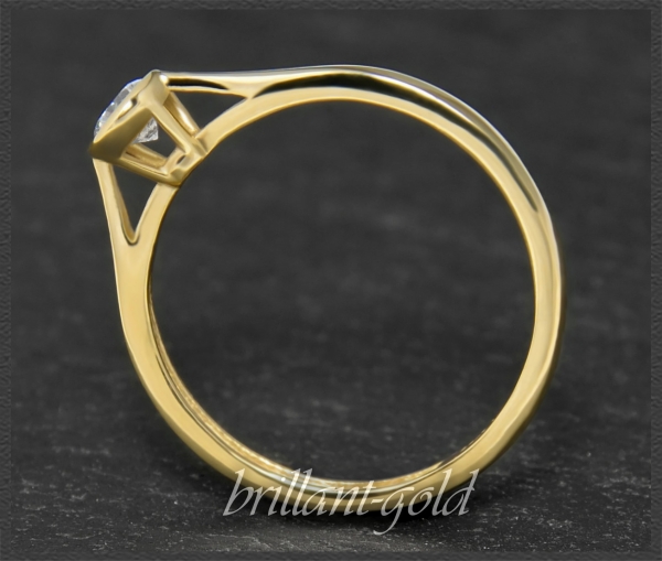 Brillant Ring 0,27ct, VVS; Solitärring 585 Gold