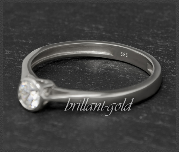 Diamant Ring 0,22ct, Top Wesselton & VS1, 585 Gold