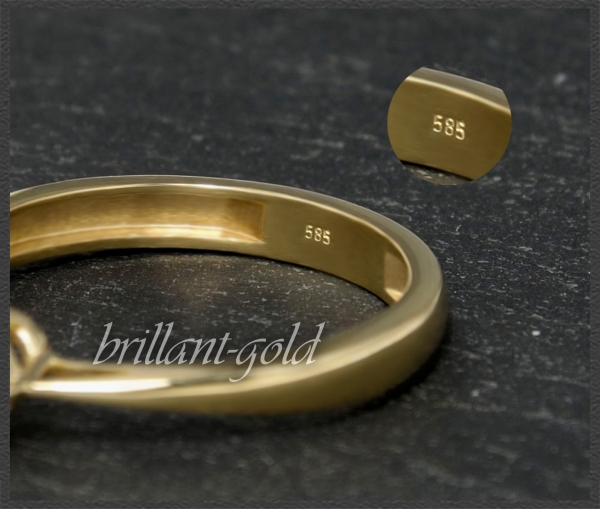 Brillant 585 Gold Ring; 0,47ct, Top Wesselton, Si1