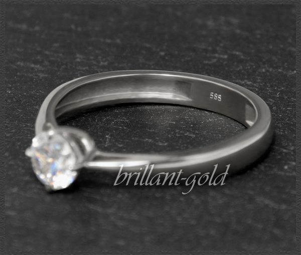 Brillant 585 Gold Ring; 0,50ct; mit DGI Zertifikat