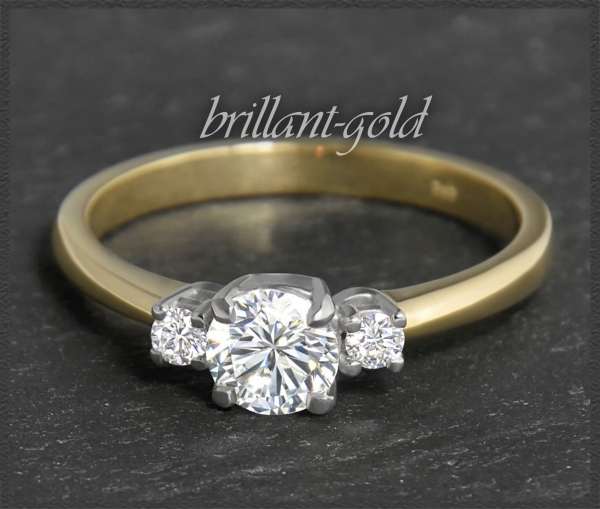 Brillant Ring 585 Gold 0,65ct; Solitär 0,54ct!