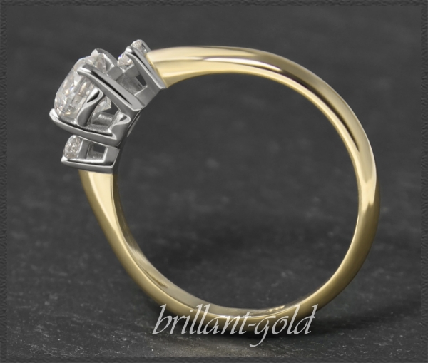 Brillant Ring 585 Gold 0,94ct, Solitär 0,85ct