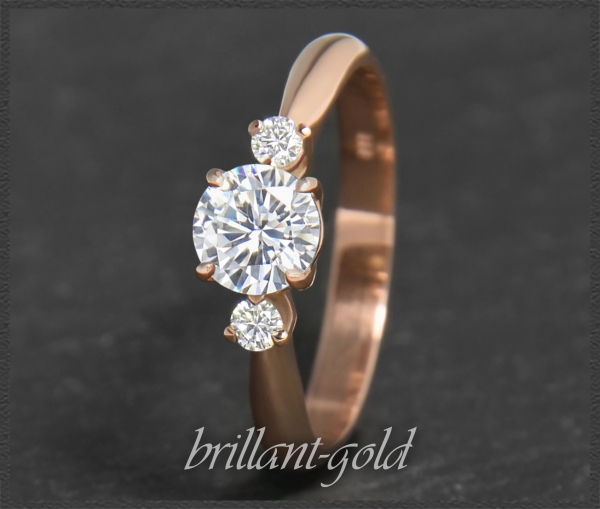 585 Gold Brillant Ring 0,86ct; Top Wesselton, Si2