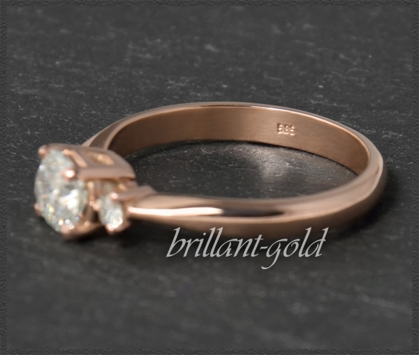 585 Gold Brillant Ring 0,86ct; Top Wesselton, Si2!