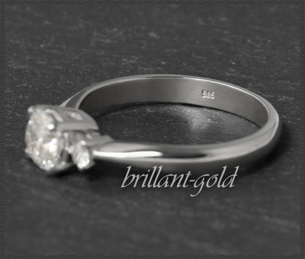 Diamant Ring 585 Gold 0,74ct; Solitär 0,63ct