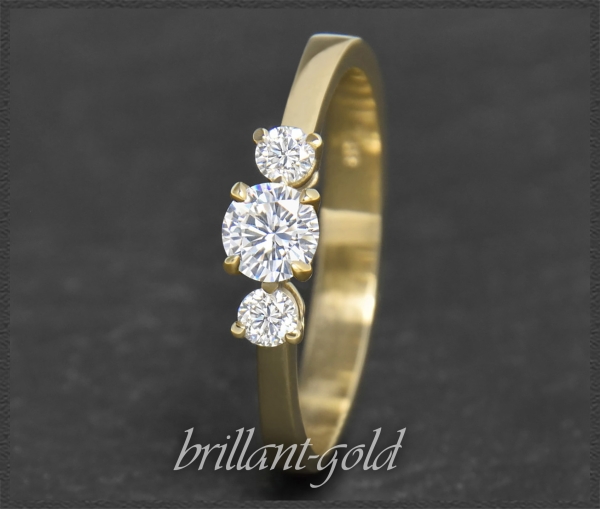 Gold Brillant Ring mit 0,49ct; Solitär 0,33ct, Si2