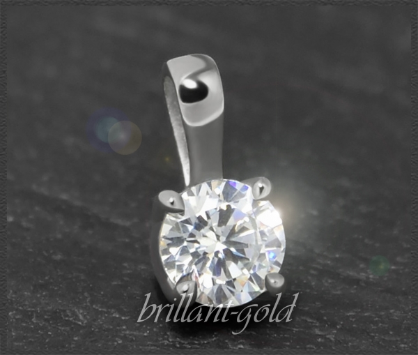 Brillant 585 Gold Anhänger, Solitär mit 0,28ct