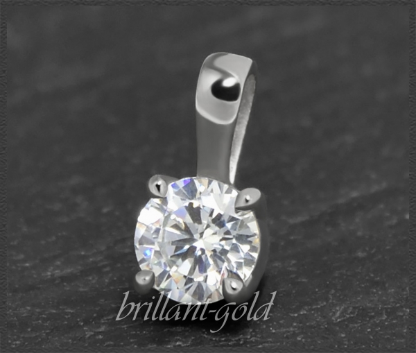 Brillant 585 Gold Anhänger, Solitär mit 0,28ct