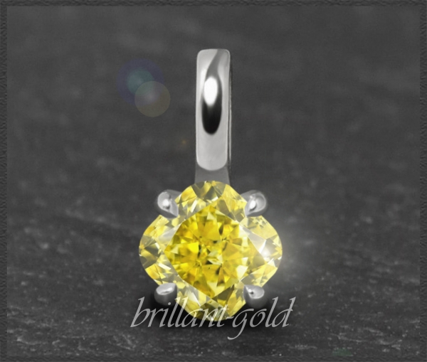Diamant 585 Gold Anhänger 0,35ct, i.Gelb, unbeh.