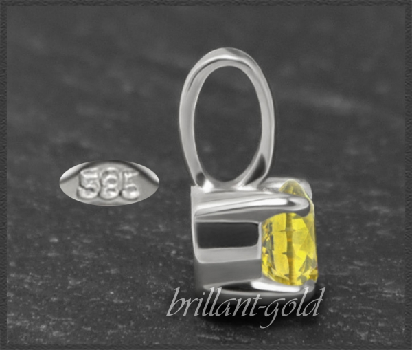 Diamant 585 Gold Anhänger 0,35ct, i.Gelb, unbeh.