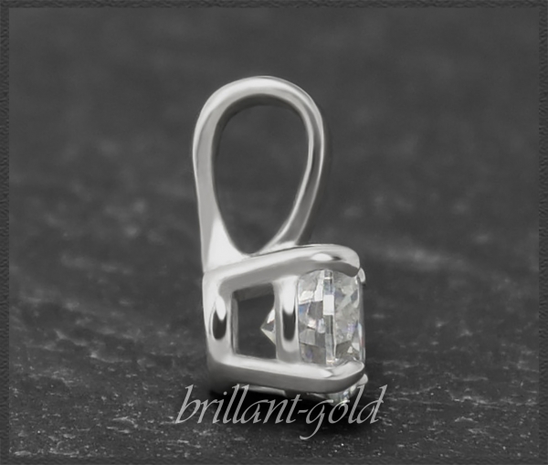 Brillant 585 Gold Anhänger, 0,26ct; DGI Zertifikat