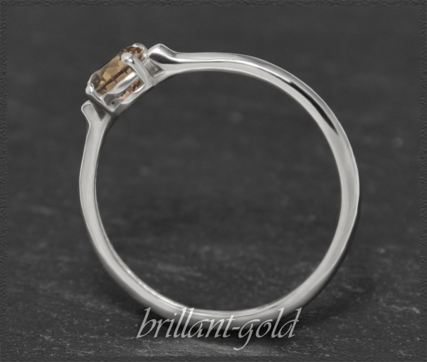 Diamant 585 Weißgold Ring; Solitär 0,71ct; Si2