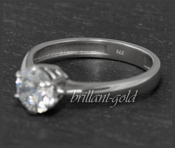 Diamant Gold Solitär Ring 1,04ct, River D & VVS