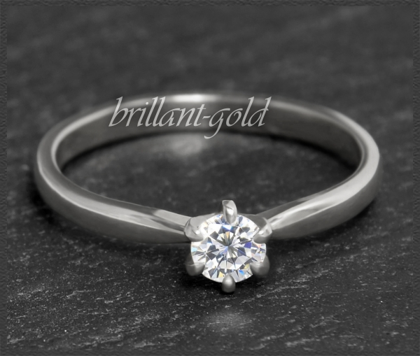 Diamant Solitär Brillant Ring 0,26ct River D & VS