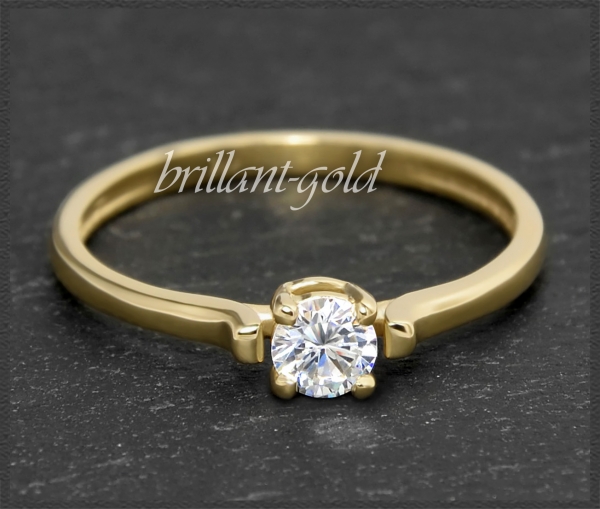 Diamant Gold Solitär Ring 0,25ct, River D & VS2