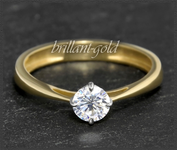 Brillant Diamant Ring 0,52ct, River, Si; 585 Gold