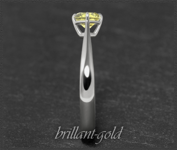 Diamant 585 Gold Ring 0,85ct, Si, gelb; unbehandelt!