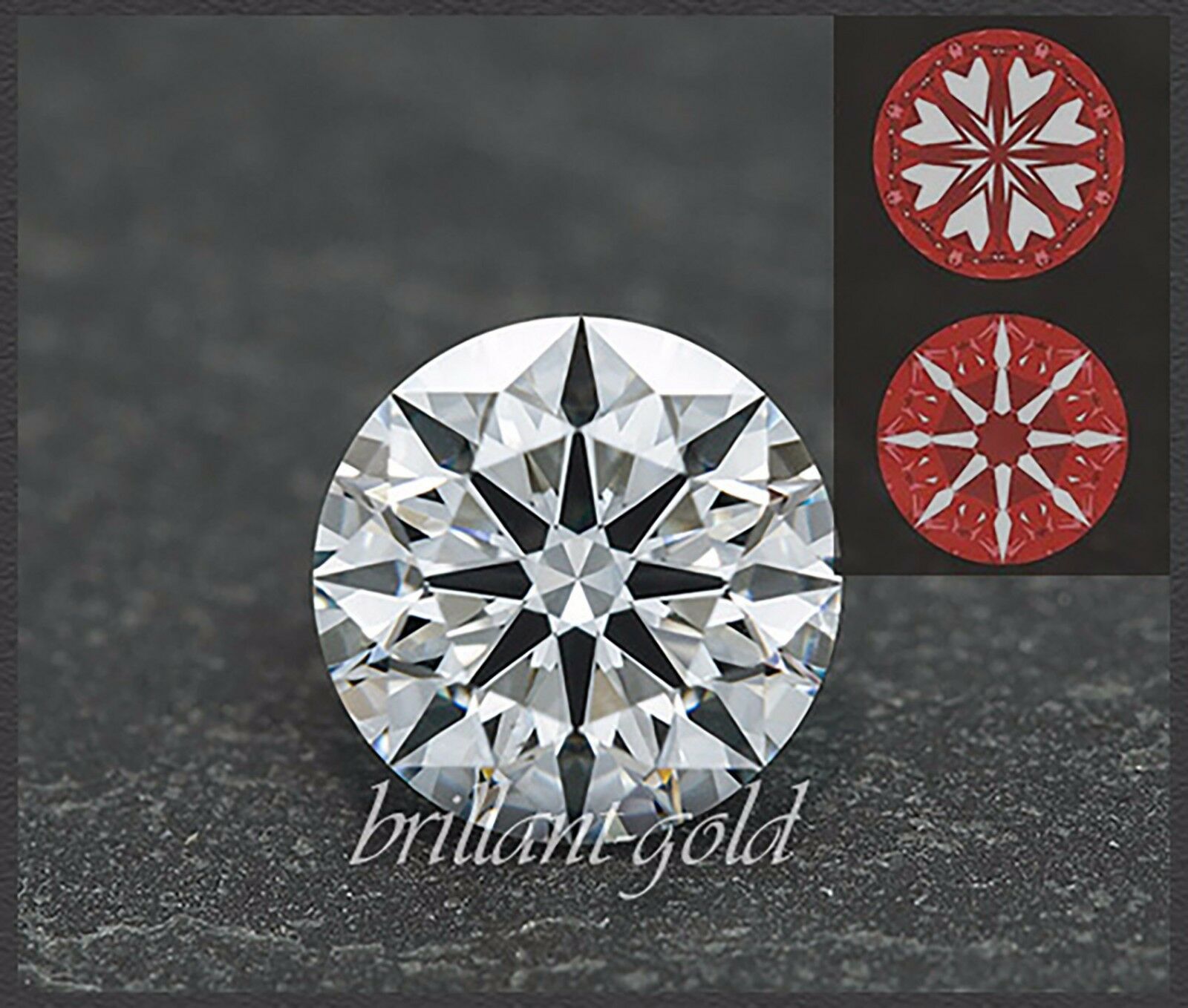 Top natürlicher H&A Diamant Brillant 1,55-1,60mm D/IF River/Lupenrein 