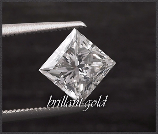 Diamant im Prinzess Schliff 0,26ct, G / Si2
