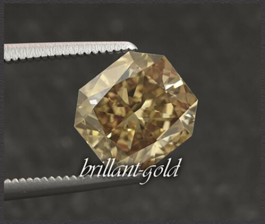 Diamant, Radiant Schliff 0,72ct, Champagner / Si1