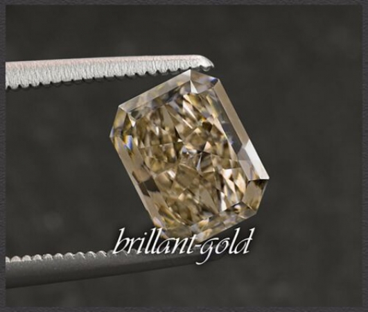 Diamant im Radiant Schliff 0,61ct, Champagner/Si2