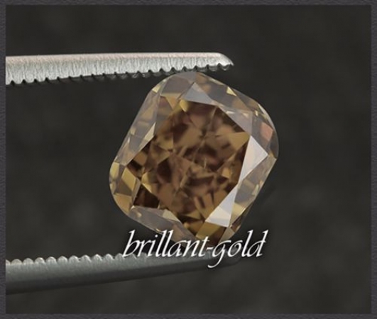 Diamant, Cushion Schliff 0,71ct, Champagner / Si1