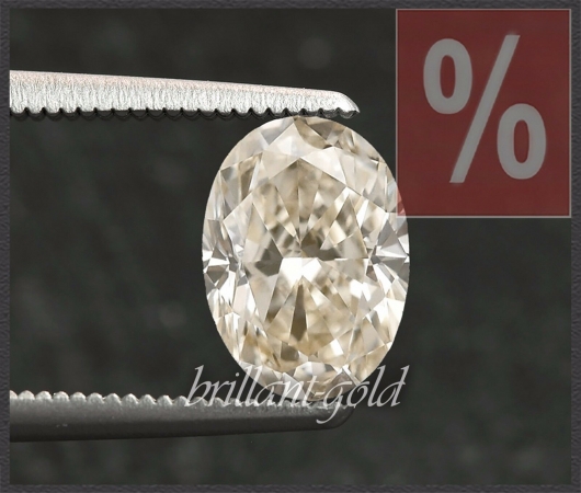 Diamant mit 1,27ct, Oval Schliff, Champagner/VS2