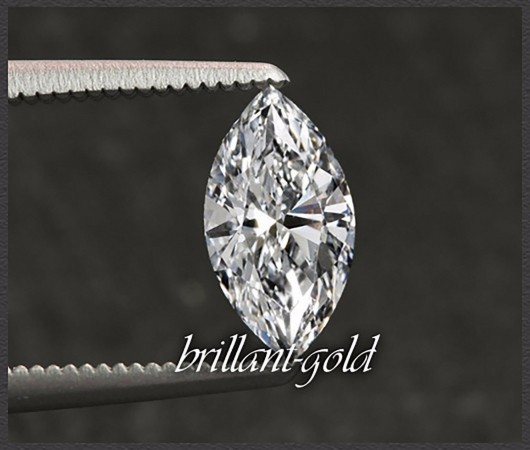 Diamant 0,65ct, Navette Schliff, I / Si3