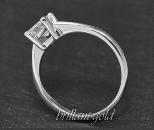 Diamant Ring, Prinzess Solitär 0,70ct, 585 Gold