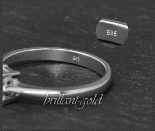 Diamant Ring, Prinzess Solitär 0,70ct, 585 Gold