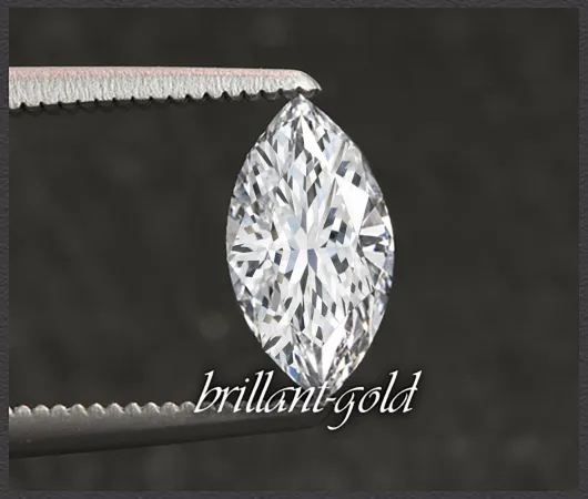 Diamant 0,65ct, Navette Schliff, I / Si3