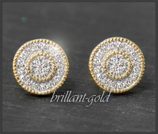 Diamant Ohrstecker 0,20ct, 10 Karat Gold