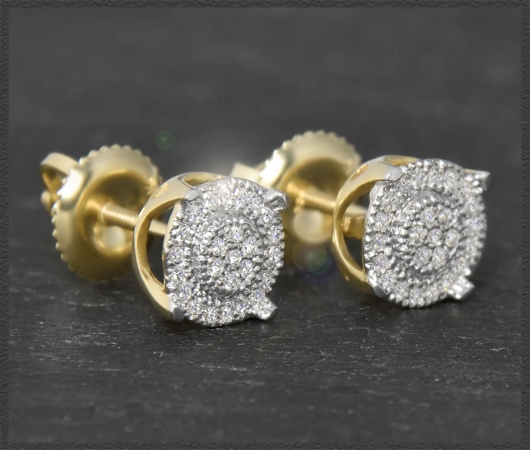 Diamant Bluff Ohrstecker mit 0,25ct, 10K Gold