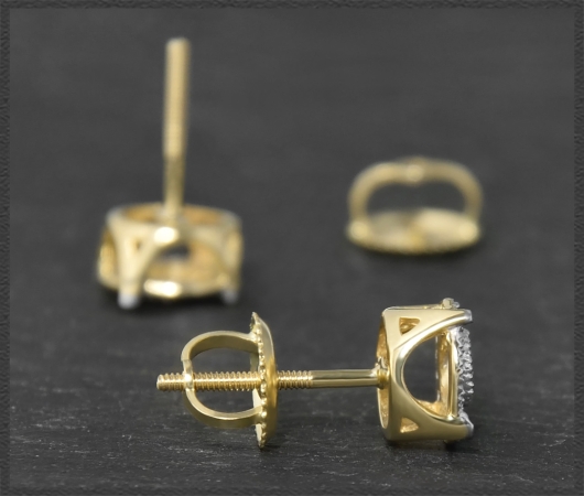 Diamant Bluff Ohrstecker mit 0,25ct, 10K Gold