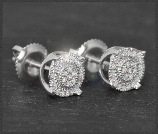 Diamant Bluff Ohrstecker mit 0,25ct, 10K Gold