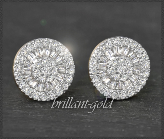 Diamant Ohrstecker mit 0,70ct, 10K Gold