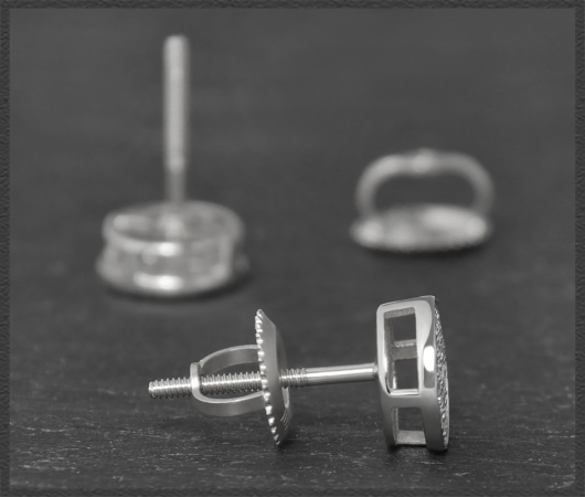 Diamant Ohrstecker 0,40ct; VS - Si, 10K Gold